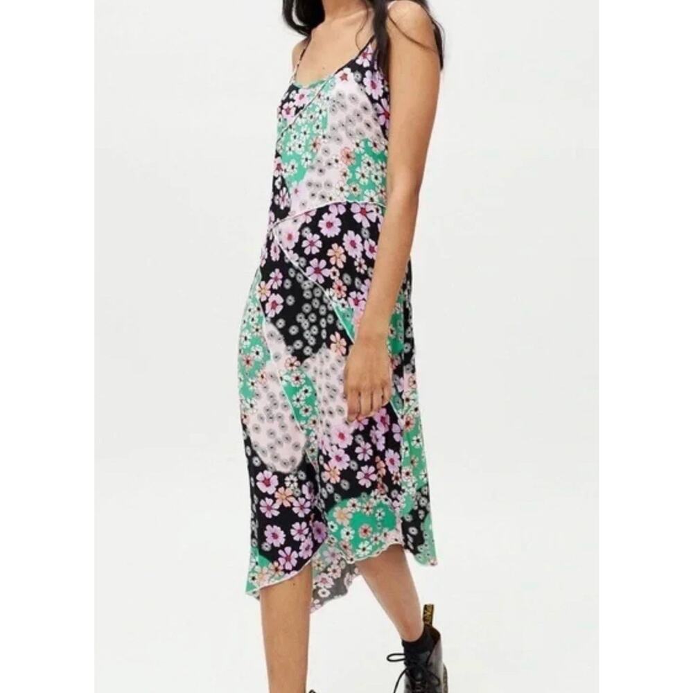 Urban Outfitters Floral Dress XS Boho Midi Dress Y2K 90s Patchwork Asymmetrical